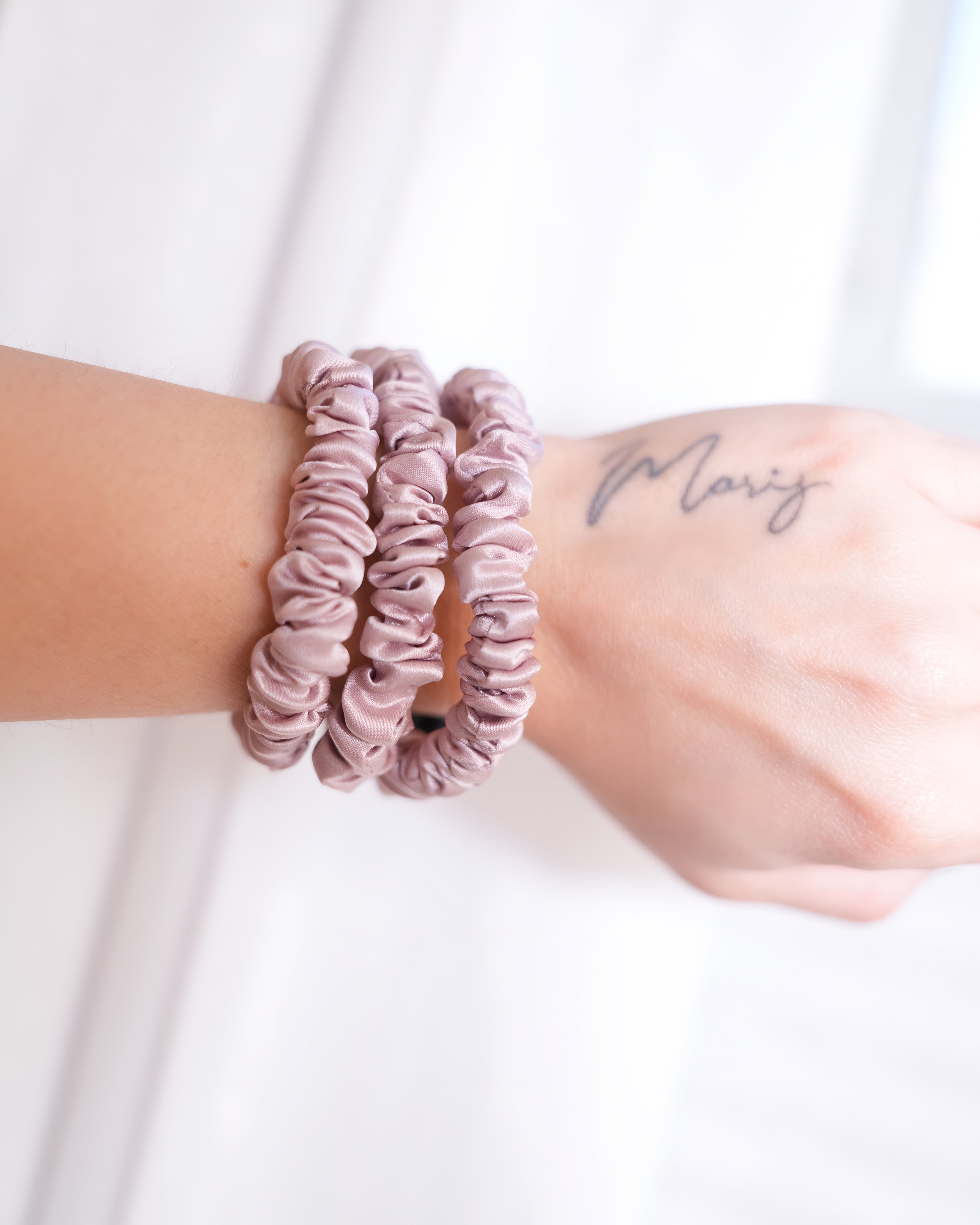 Rosé Skinny Scrunchie Set