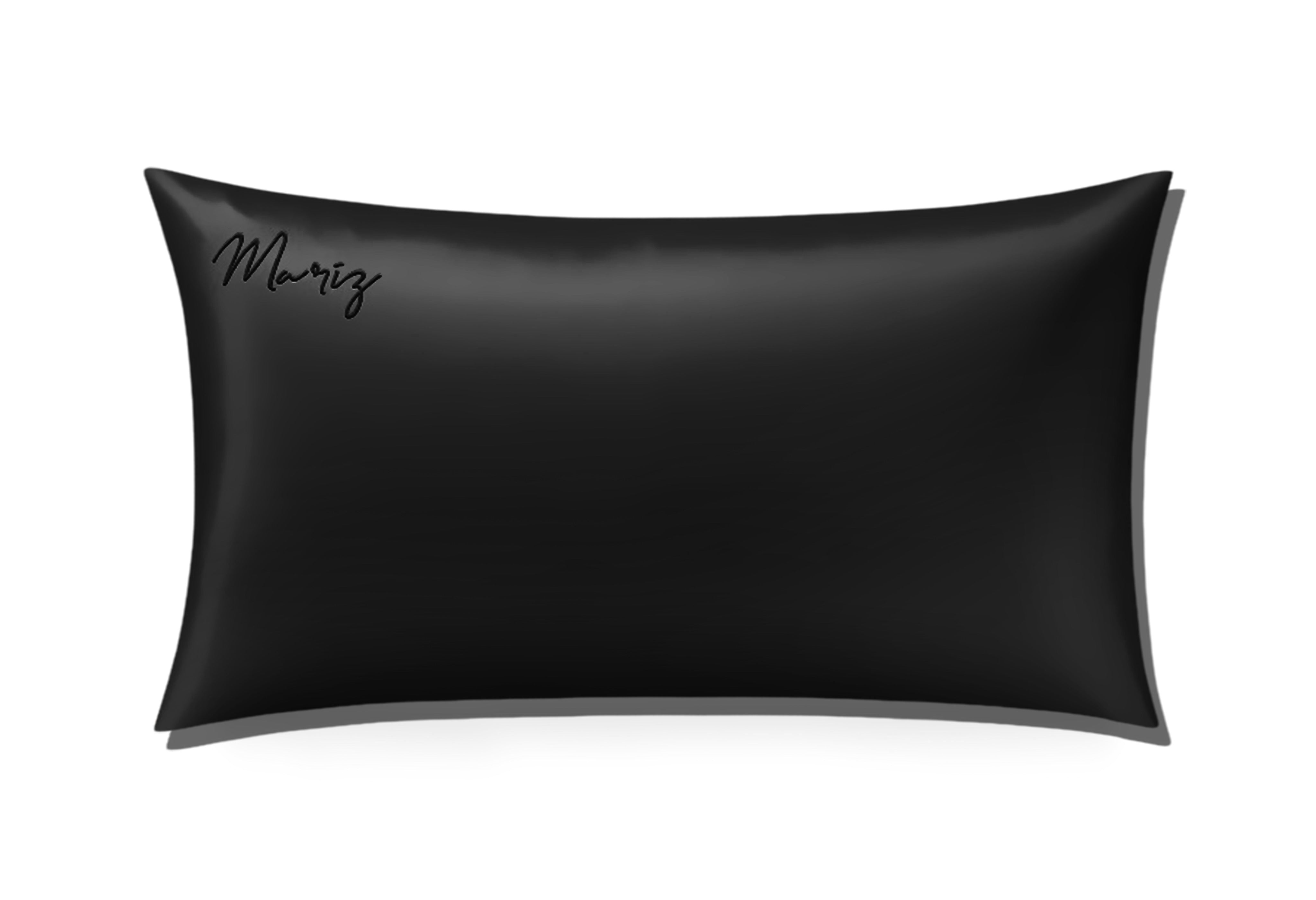 100% Pure Mulberry Silk Pillowcase - black King Size