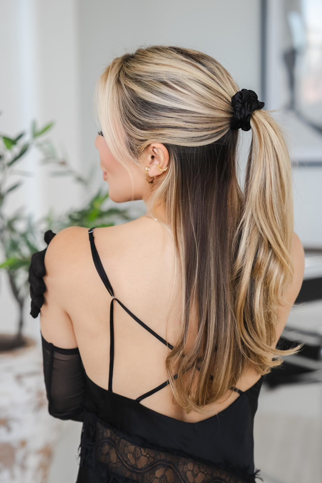 Noire Midi Scrunchie Set