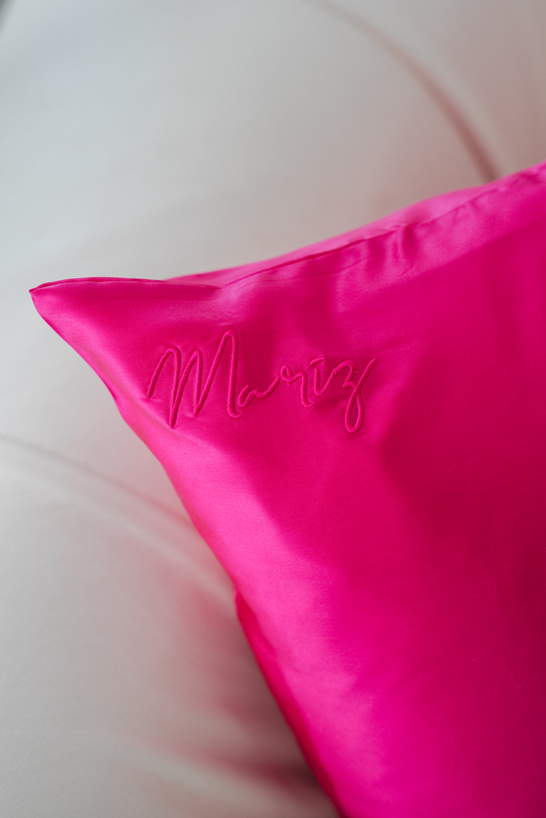 100% Pure Mulberry Silk Pillowcase - Harmony Bright Pink King Size lifestyle skincare beauty