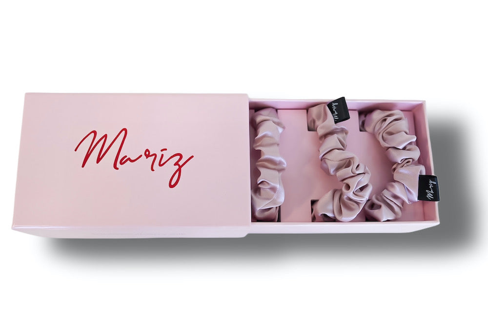 Rosé Midi Scrunchie Set